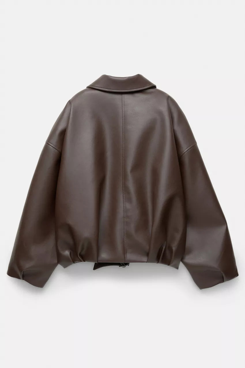 DELACROIX | VESTE EN CUIR MARRON