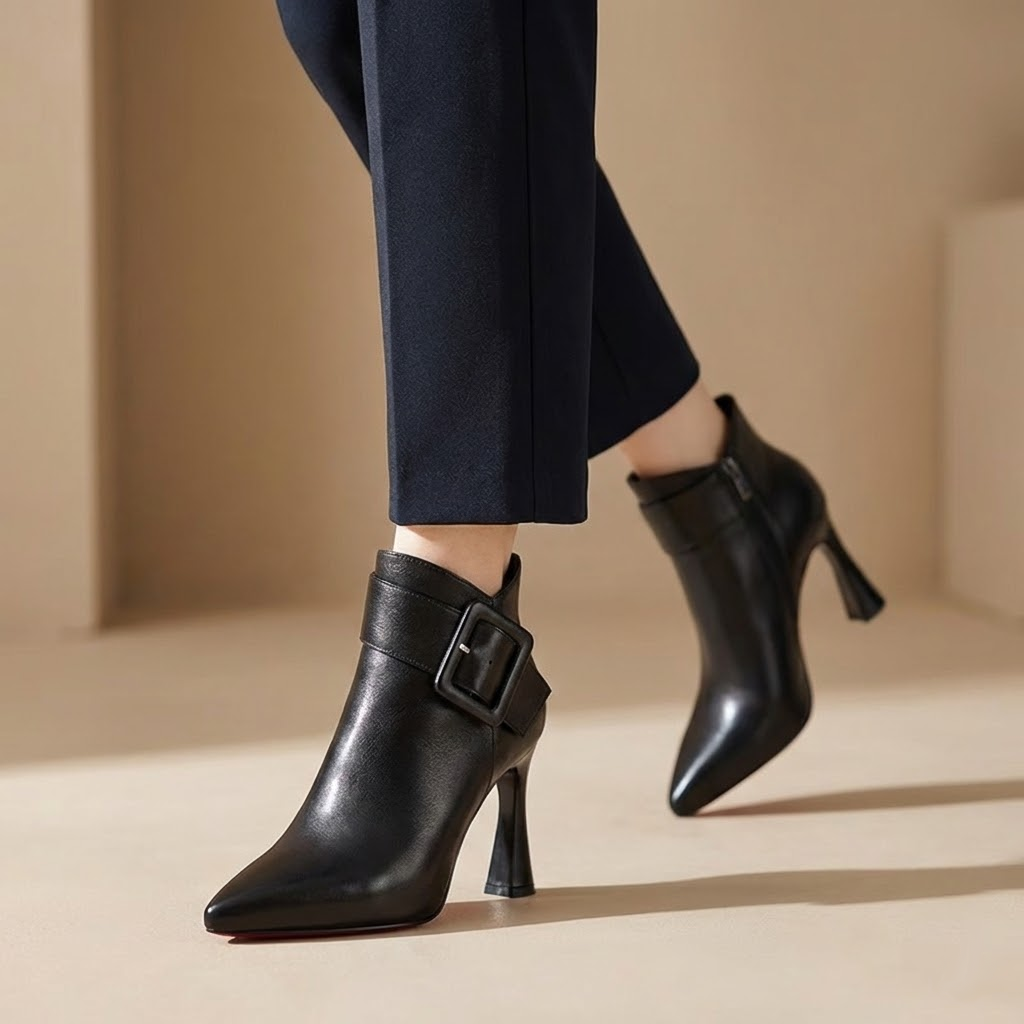 DELACROIX | Bottines Signature à Talon & Boucle Oversize
