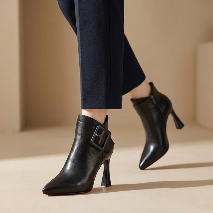 DELACROIX | Bottines Signature à Talon & Boucle Oversize