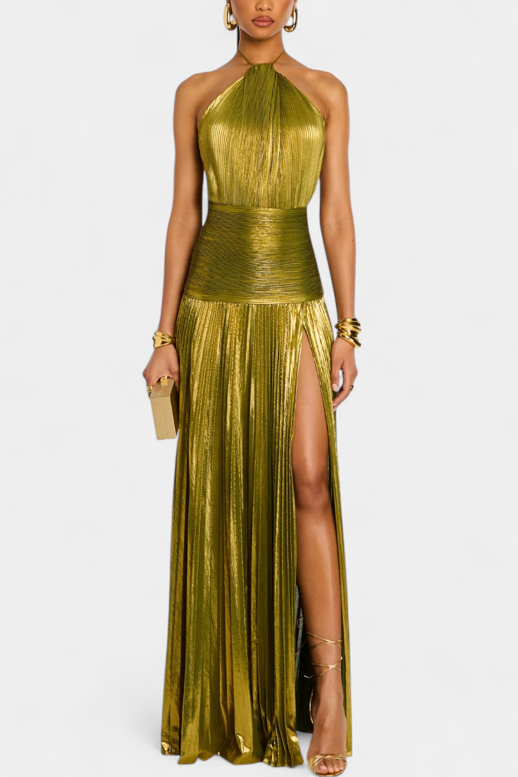 DELACROIX | Robe Maxi Éclat Doré